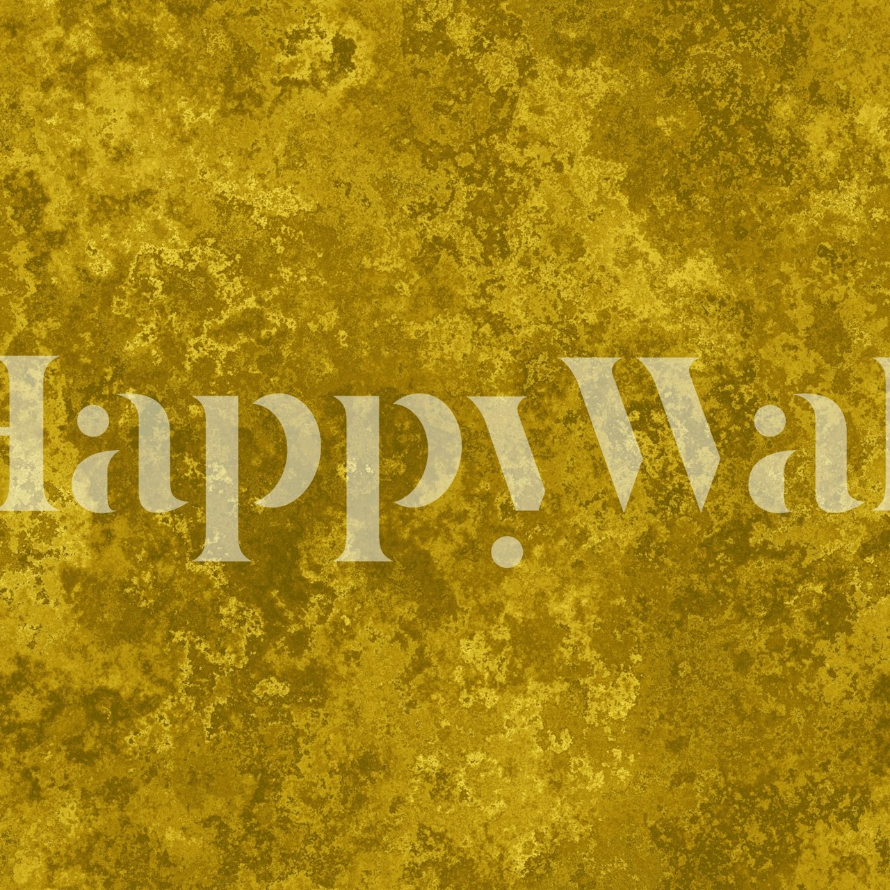 Subtle Moss Texture Mustard Yellow ταπετσαρία σε ένα δωμάτιο