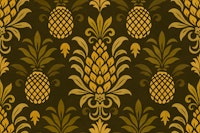 Modern Pineapple Chic Marigold Brown tapet