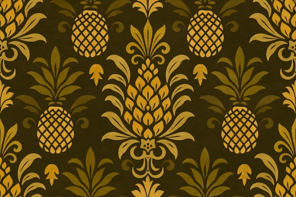 Modern Pineapple Chic Marigold Brown