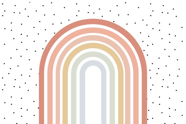 Boho Rainbow Polka Dot