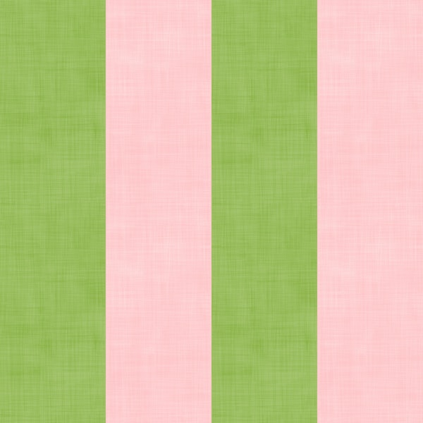 Blush Pink and Grass Green Stripes
