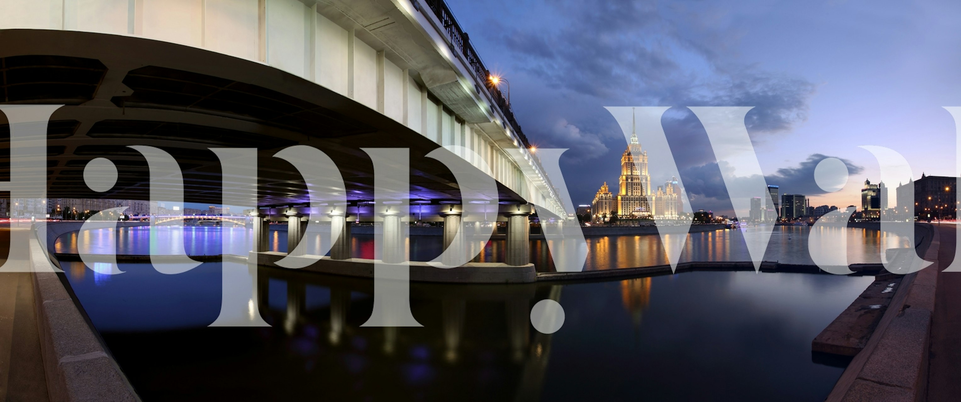 Bridge panorama wallpaper in a room