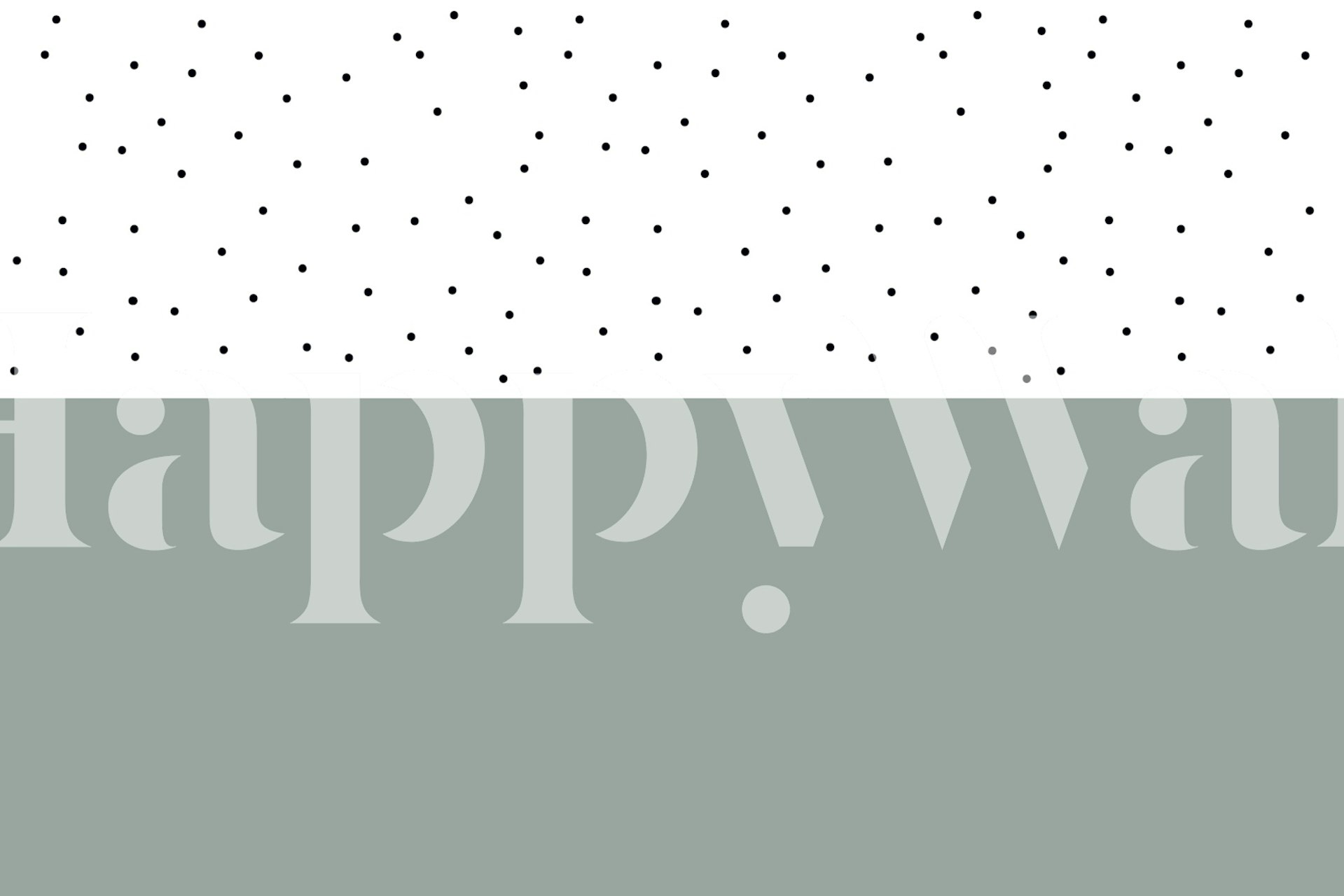 Sage green and white polka dot wall mural for a tranquil and elegant interior