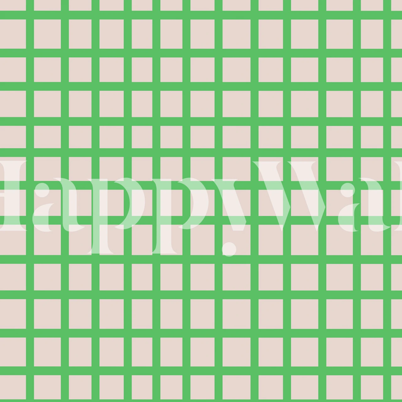 Soft green plaid pattern wall mural