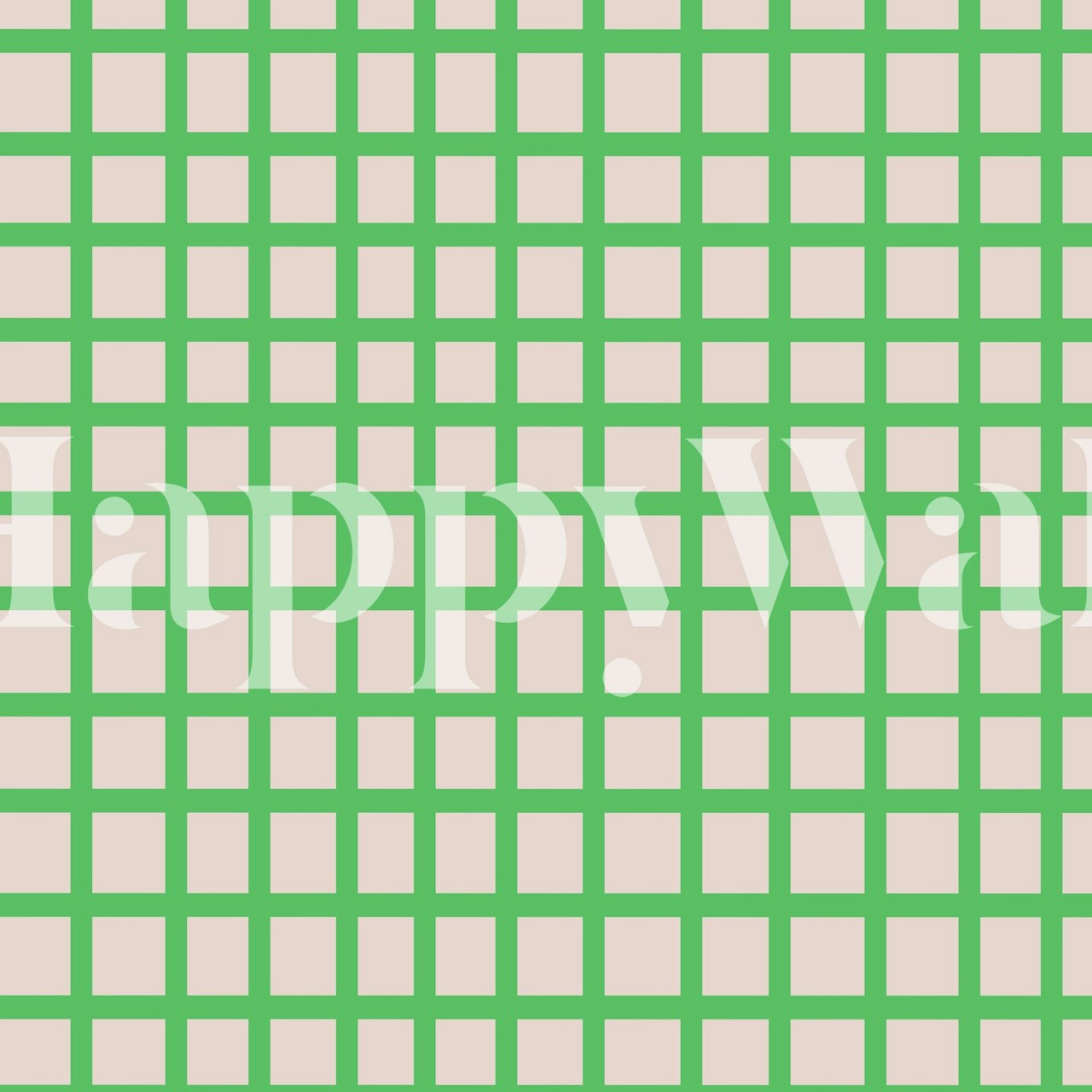 Soft green plaid pattern wall mural