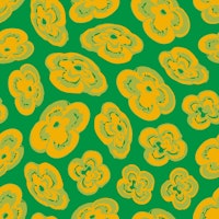 FLOATING LILIES Abstract Floral - Kelly Green behang