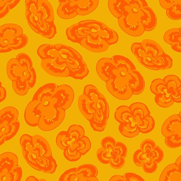 FLOATING LILIES Abstract Floral - Yellow