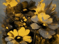 Moody Floral Art tapet