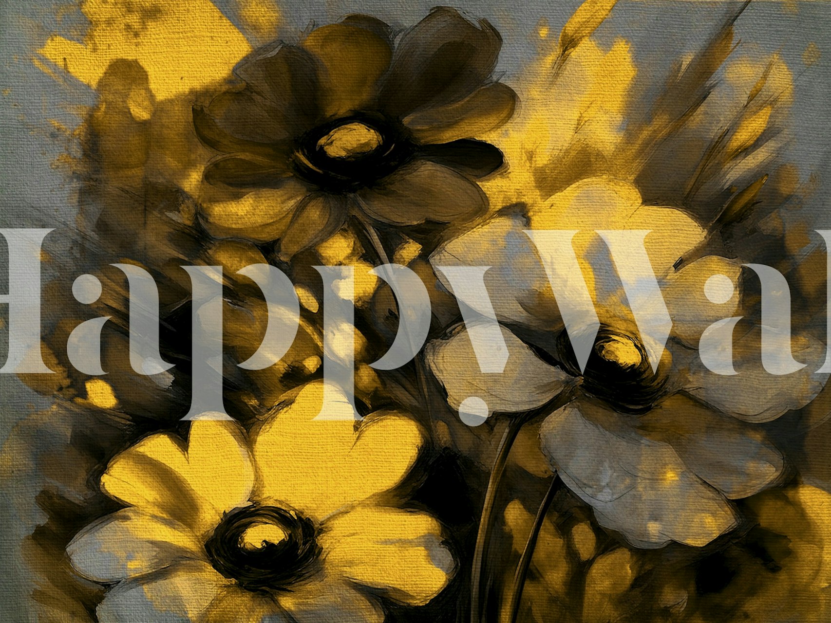 Moody Floral Art wallpaper design