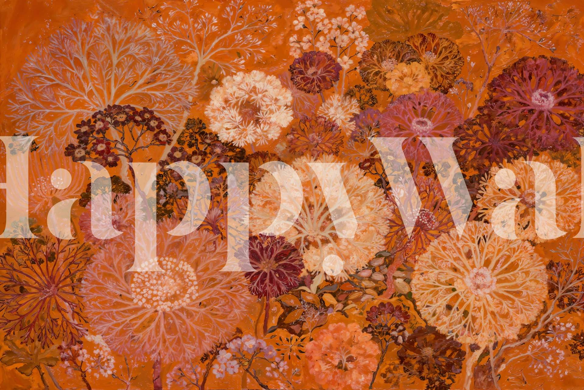 Tapeta Groovy Flower Meadow w pokoju