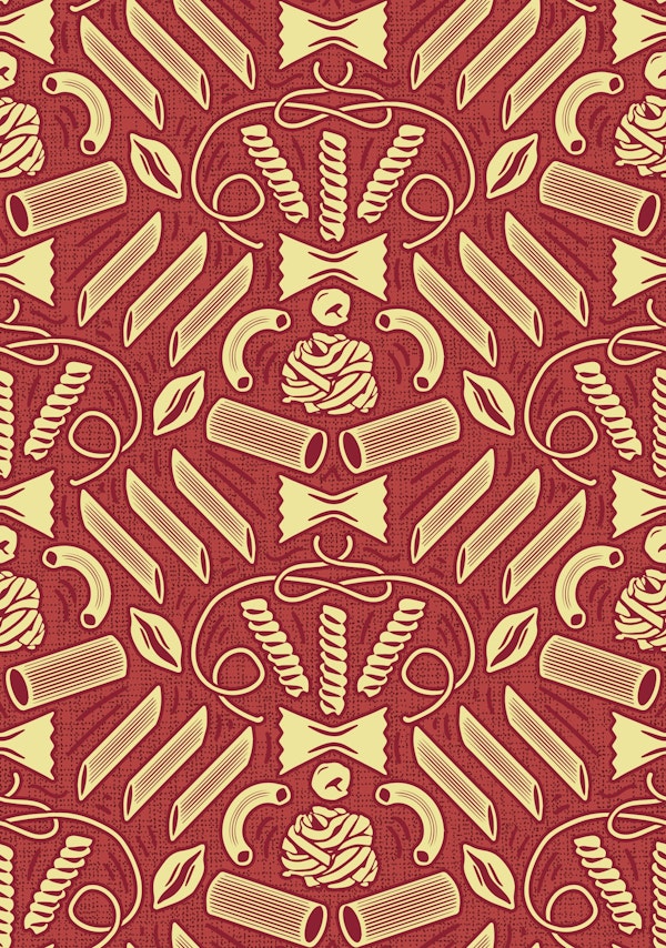 Pasta Love Damast tomato red