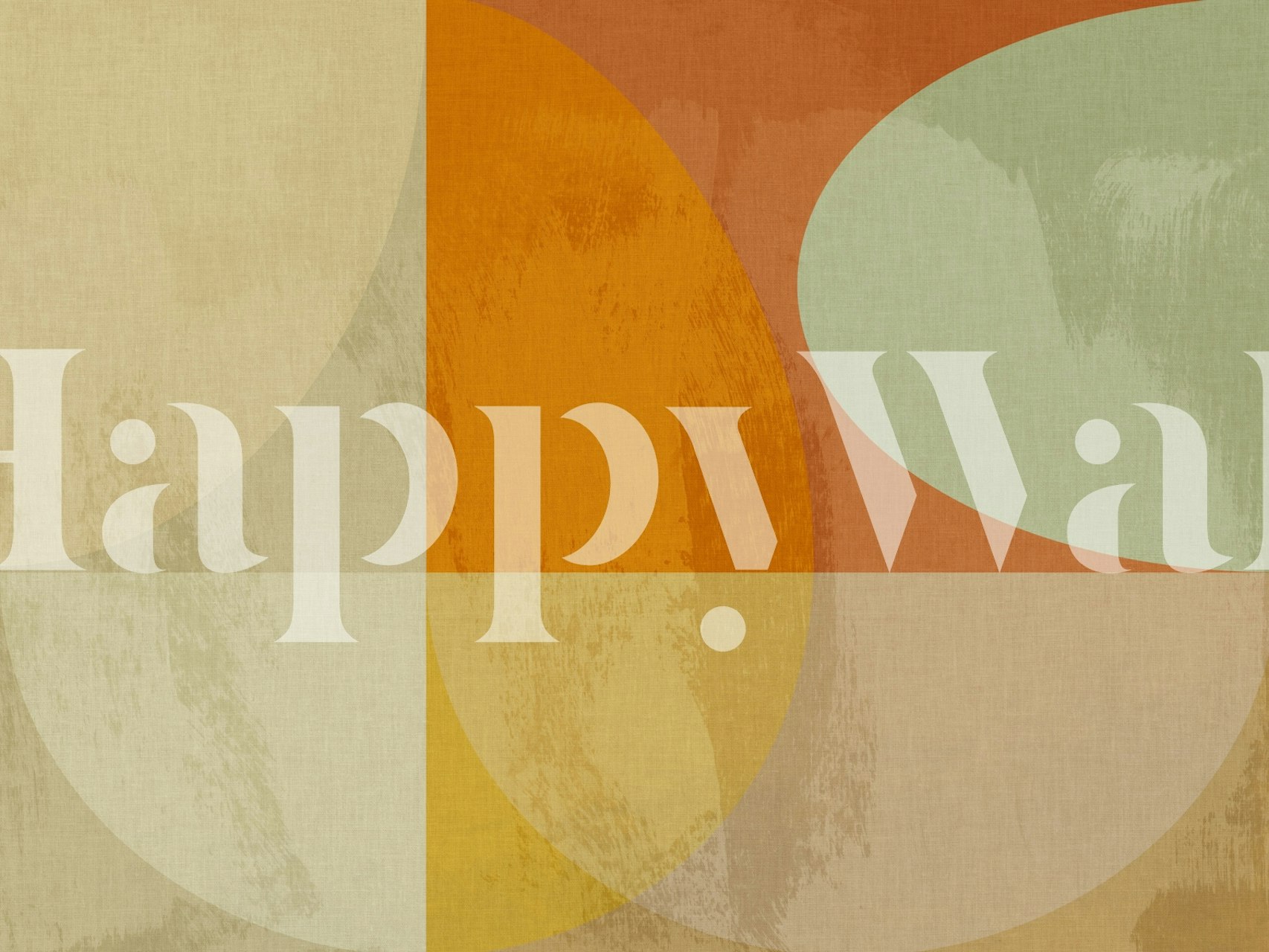 Ταπετσαρία Mid century Bauhaus sun σε ένα δωμάτιο