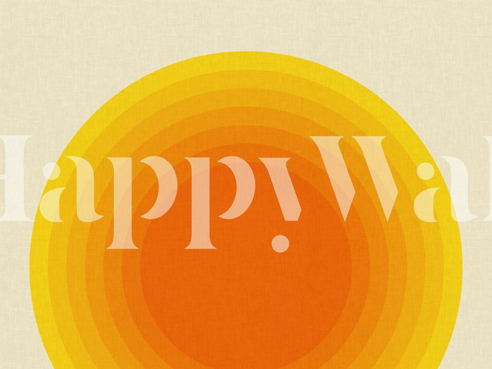 Abstrakt happy rising sun-design i romvisning