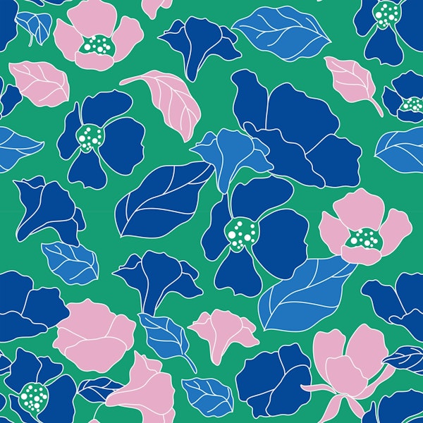 Forest green poppy garden