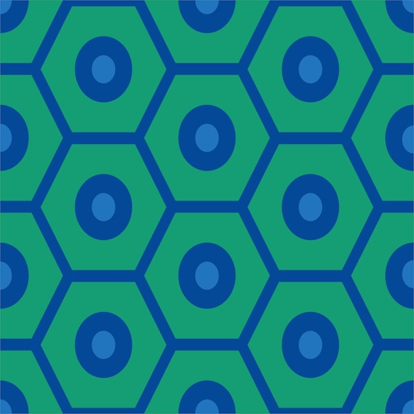 Hexagon geometric jumbo pattern