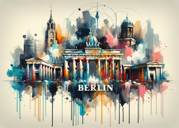 Watercolor Skyline Berlin