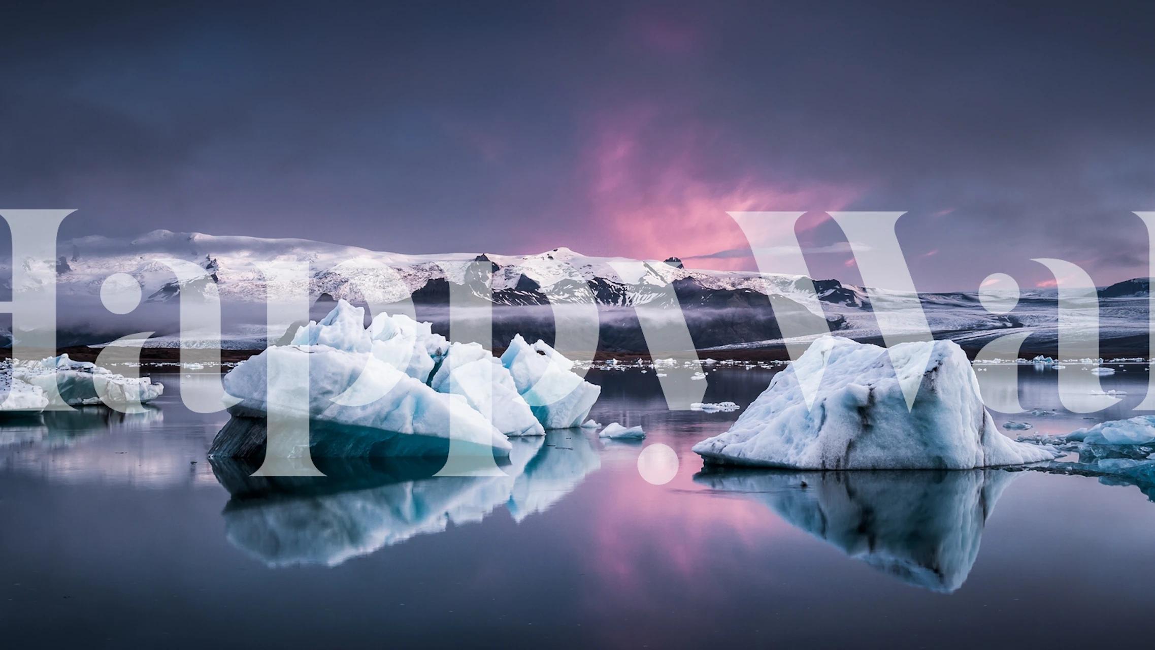 Papel de parede com o design The Glacier Lagoon