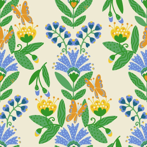 Scandinavian folk flowers