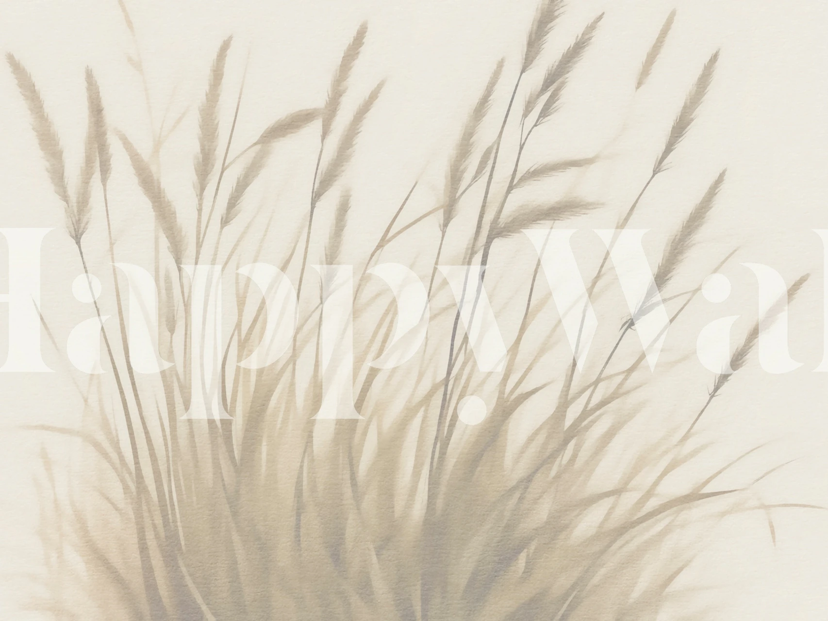 Natural Neutral Soft Grass wallpaper design