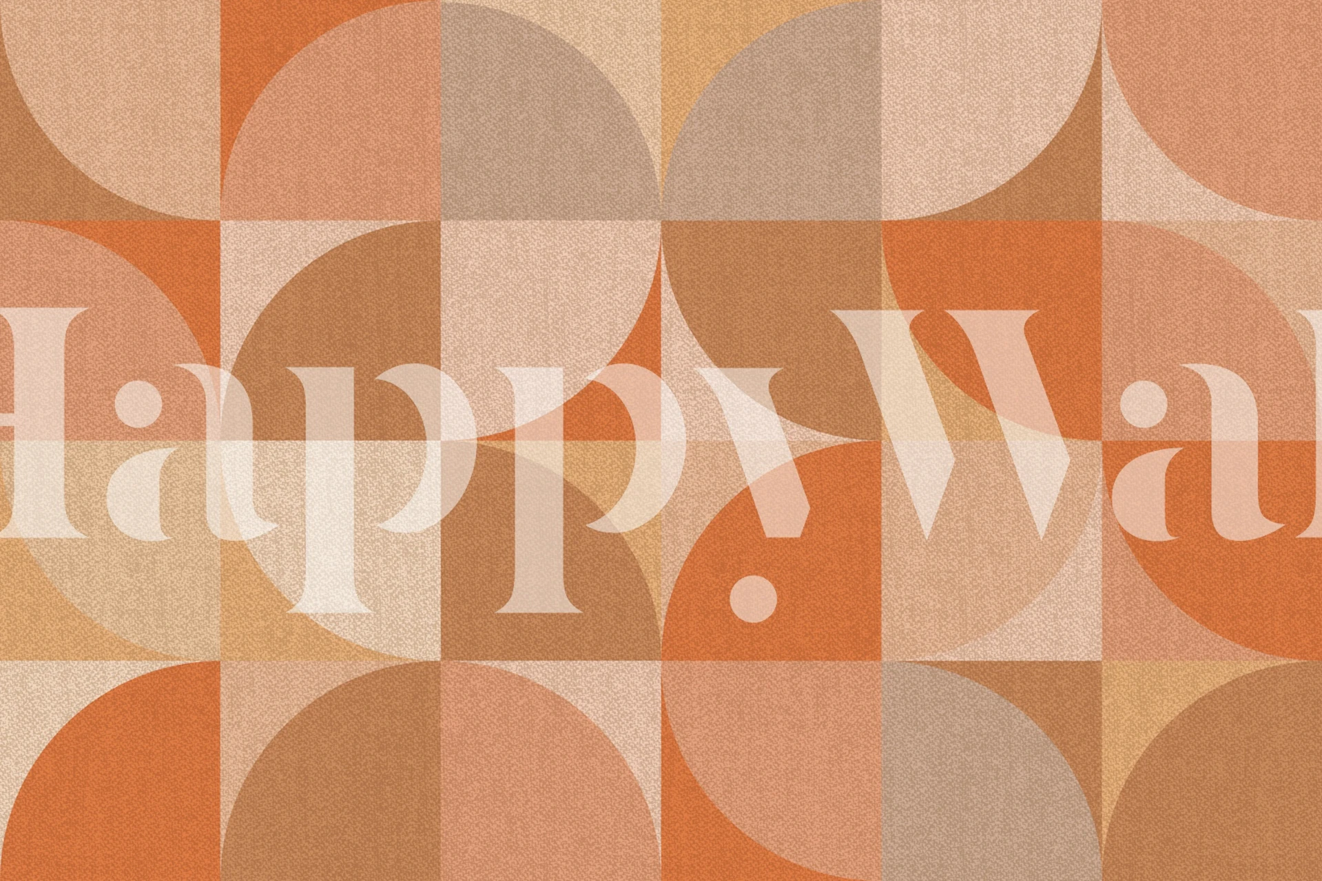 Geometric pattern in peach and beige tones wallpaper