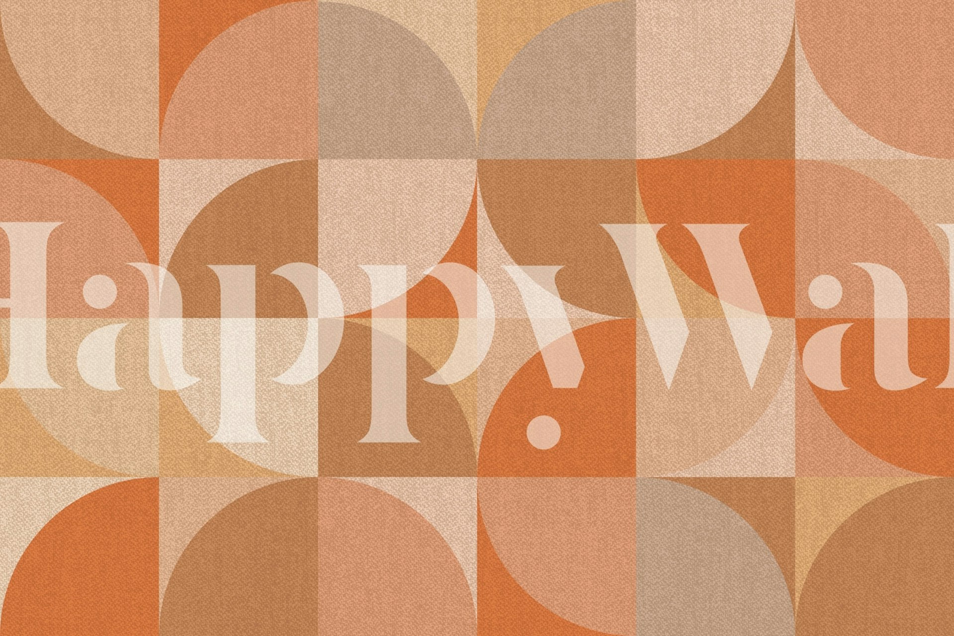 Geometric pattern in peach and beige tones wallpaper