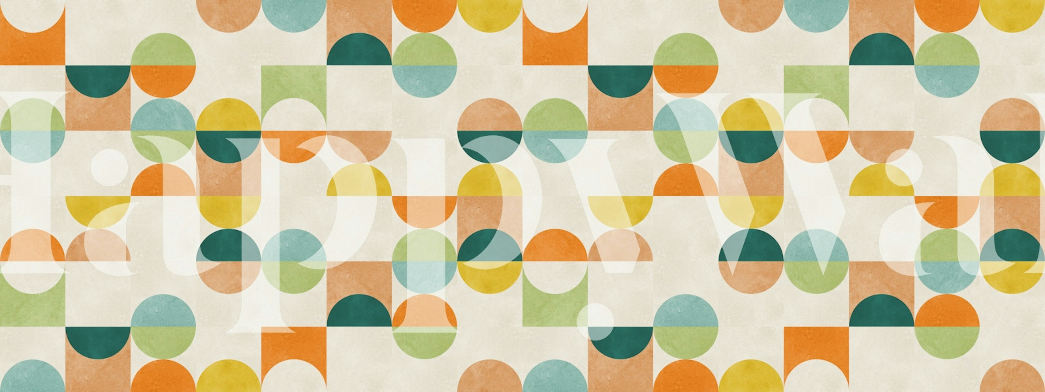 Colorful circles tapet i et rom