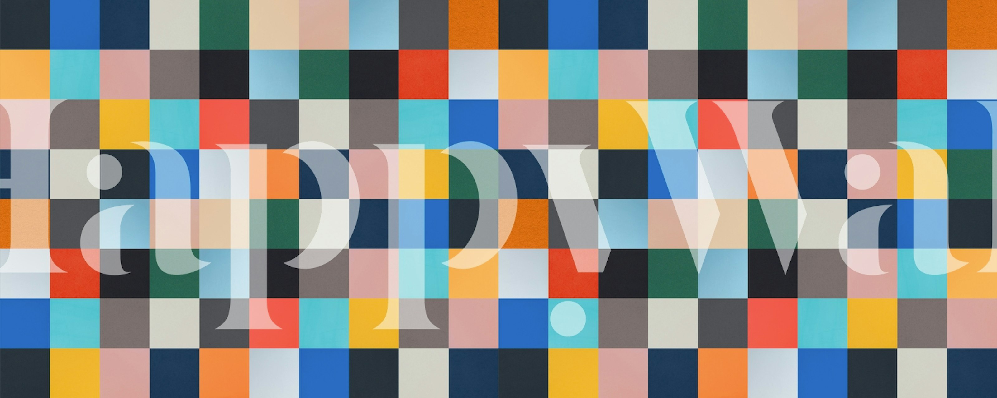 tapeta Expressionist squares v místnosti