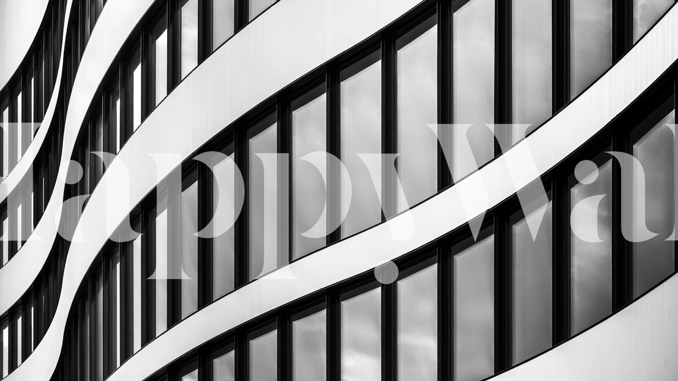 Black and white abstract wave pattern wallpaper