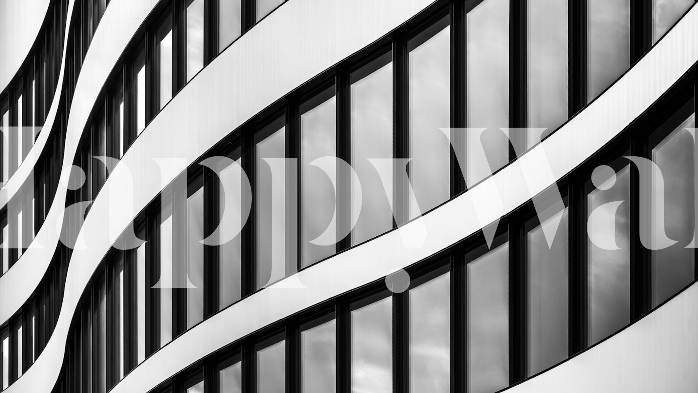 Black and white abstract wave pattern wallpaper