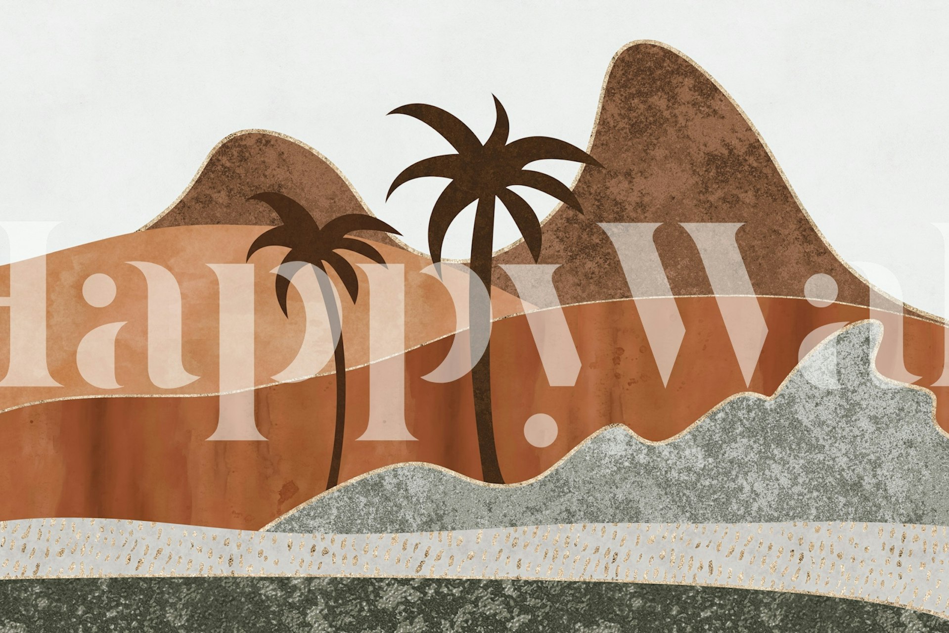 Savannah Landscape Paper Collage Art en una habitación