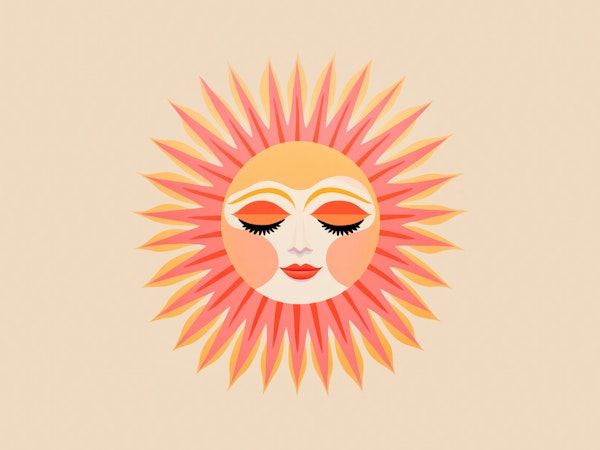 Whimsical Warm Sun Face