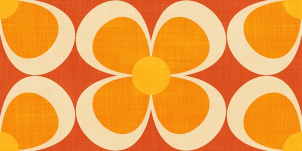 Groovy Geometric Floral Orange Yellow Red