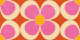 Groovy Geometric Floral Pink Orange Red