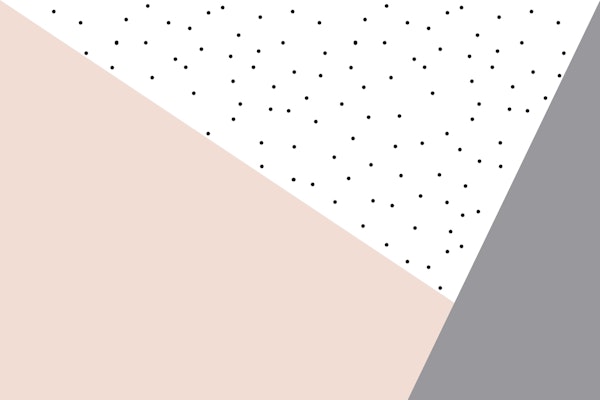Pink and Grey Geometric Mural