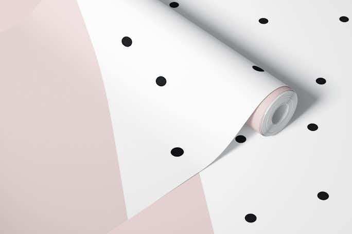 Geometric Pink Polka Dotswallpaper roll