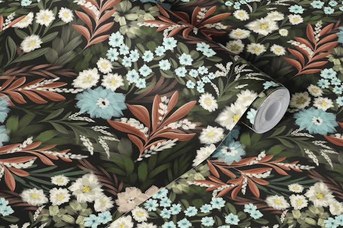 forest floral and faunawallpaper roll