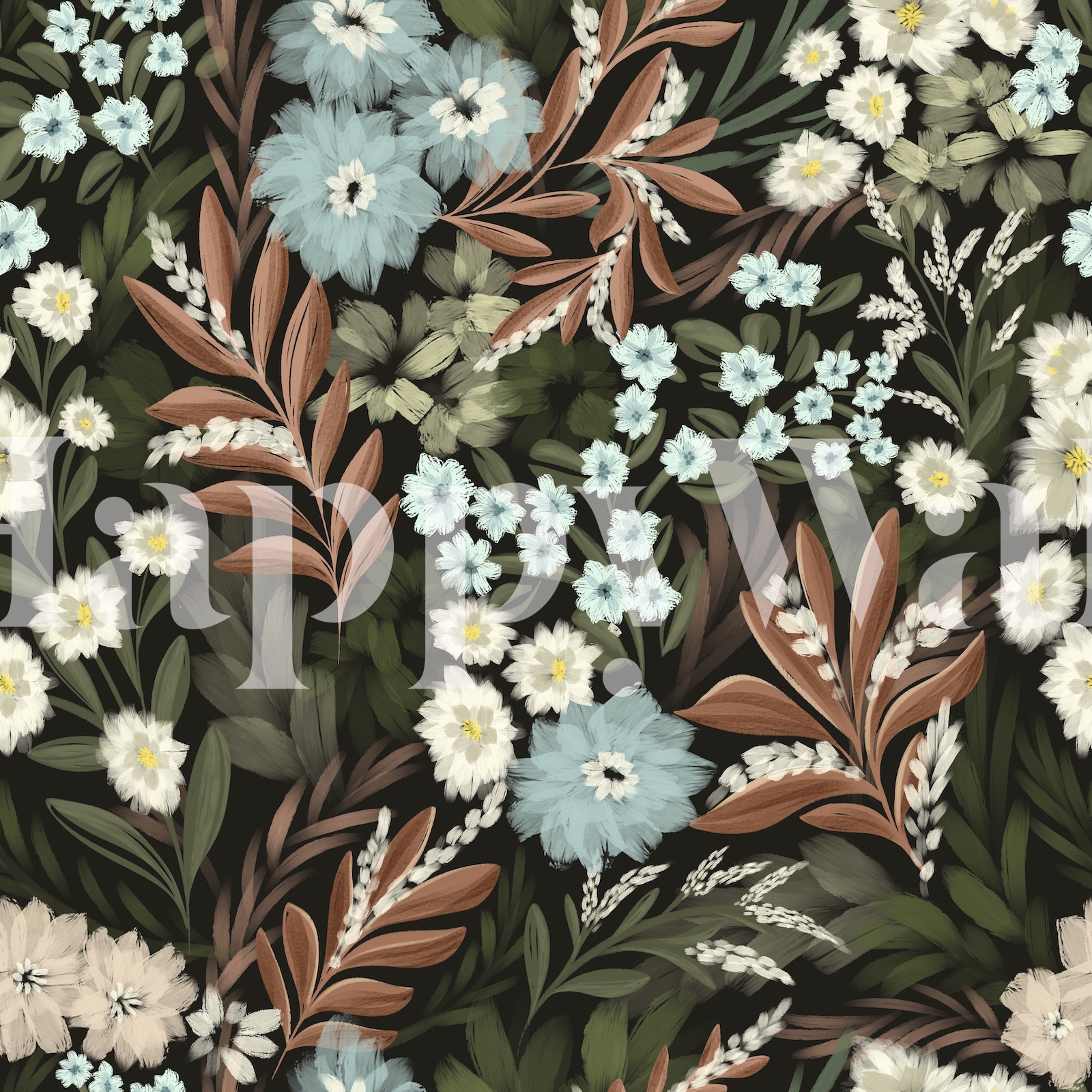 Forest Floral And Fauna Wallpaper Happywall