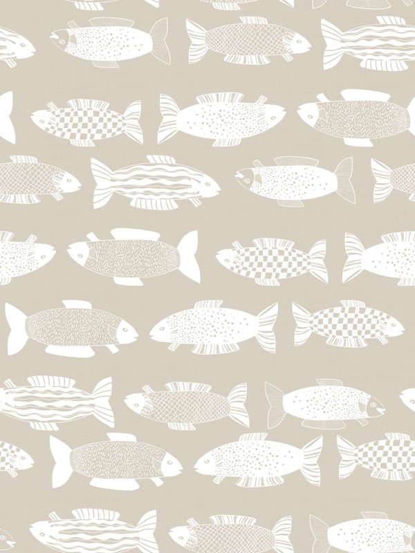 fishes white on beige