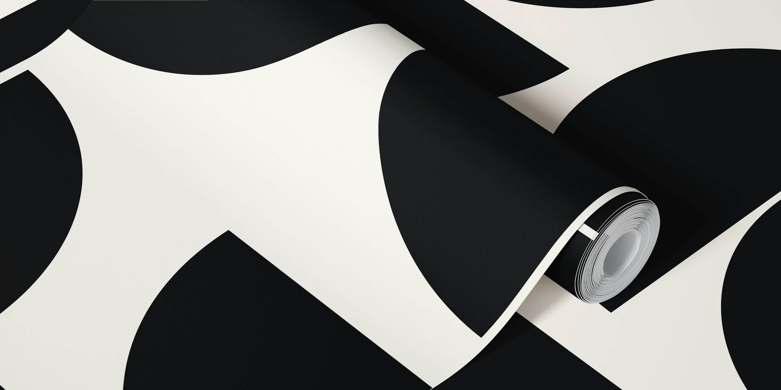 Black and white geometric pattern wallpaper