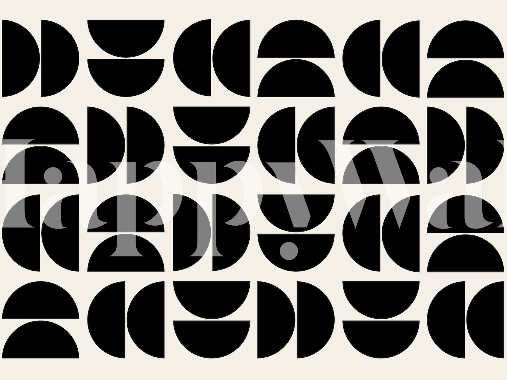 Black and white geometric pattern wallpaper