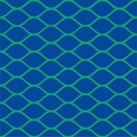 Cobalt blue ogee cat eye pattern wallpaper