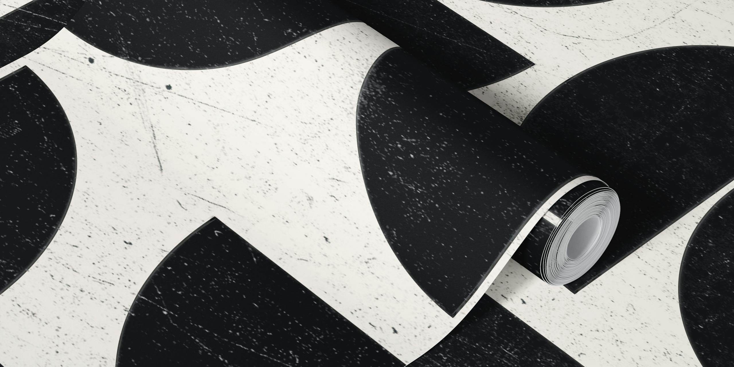 Grungy Mid Century Modern wallpaper in a room