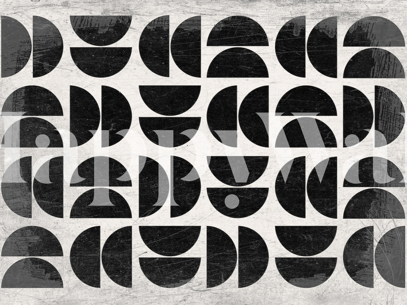 Grungy Mid Century Modern wallpaper in a room