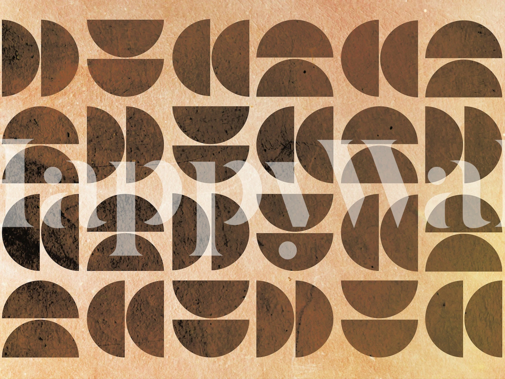 Abstract brown shapes with textured background wallpaper