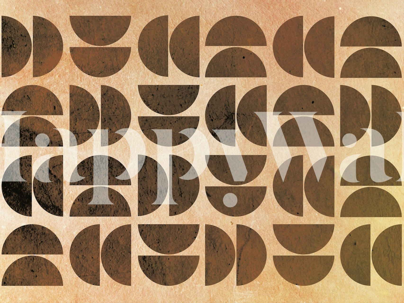 Ταπετσαρία Mid Century Grunge Art σε ένα δωμάτιο