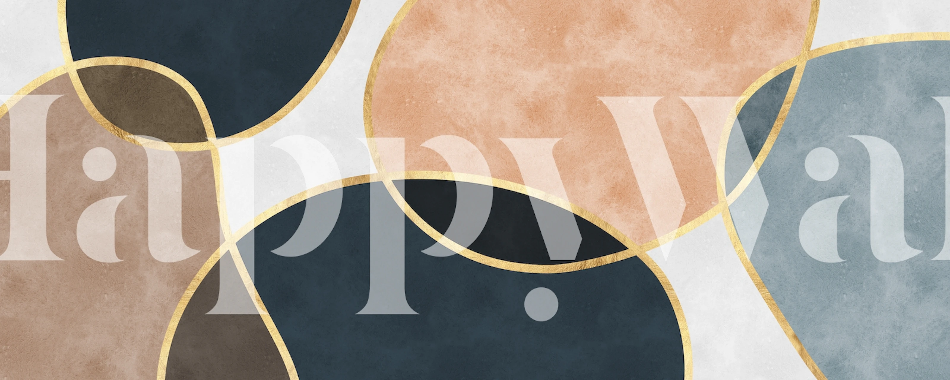 Boho shapes 17 wallpaper in a room