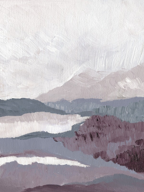 dreamy landscape mural