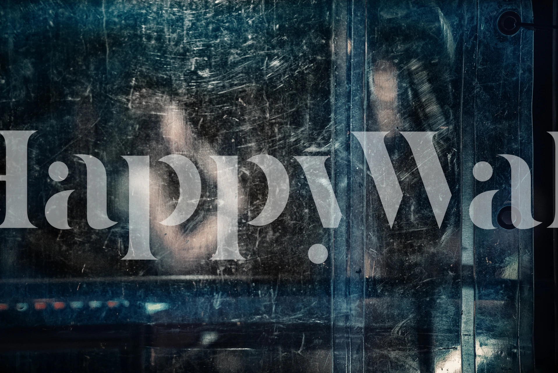 Abstract blurred figures in blue and black wallpaper