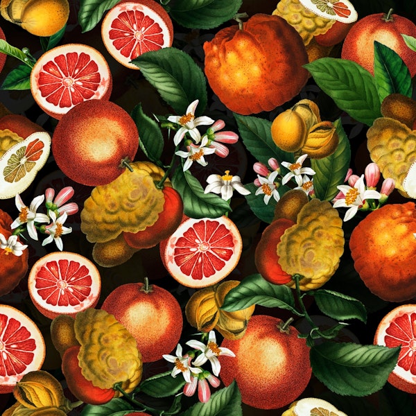 Vintage Lemon Midnight Garden