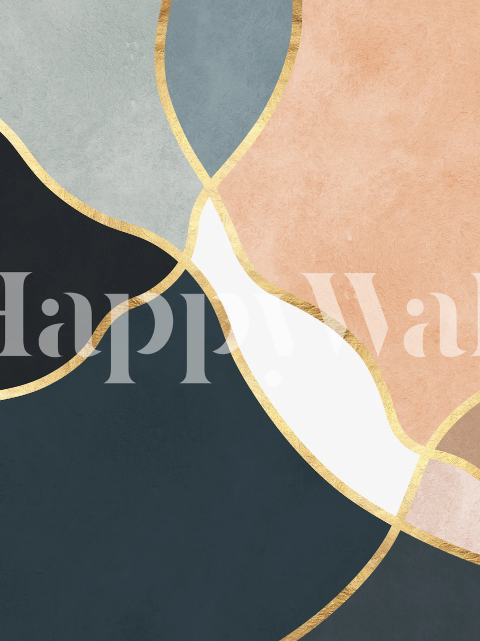 Colorful circles in blue, pink, and white patterns wallpaper